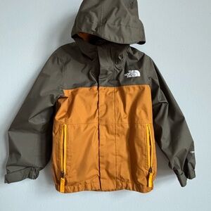 The North Face Toddler Jacket in brunt Yellow/olive Green